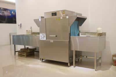 Chine CE automatique commercial de lave-vaisselle du lave-vaisselle 380V de convoyeur de support de cuisine à vendre