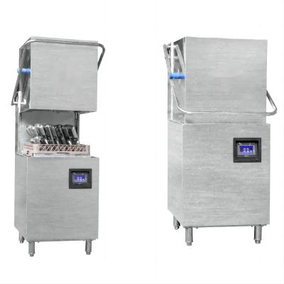 China 380V Industrial Dish Washing Machine Dishwasher Conveyor Rack CE for sale