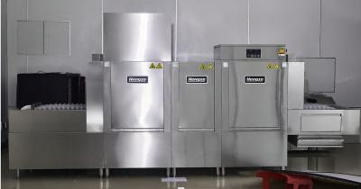 China Lavaplatos seguro Impurity Removal del transportador de la lavadora del plato del hotel del OEM en venta