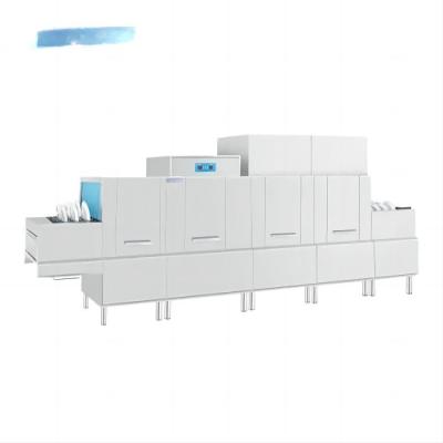 China Full Automatic Commercial Dishwasher Machine Stainless Steel Long Line Type for sale