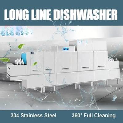 China HZ-2400 Commercial Dishwasher Machine Conveyor Type Disinfection for sale