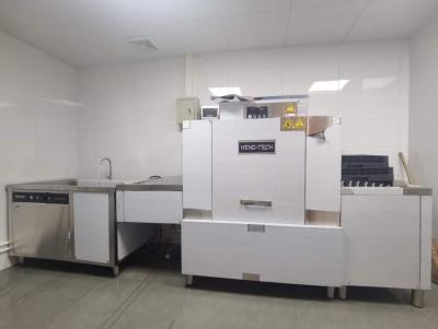 China 9KW Stainless Steel Commercial Dishwasher Machine For Hotels zu verkaufen