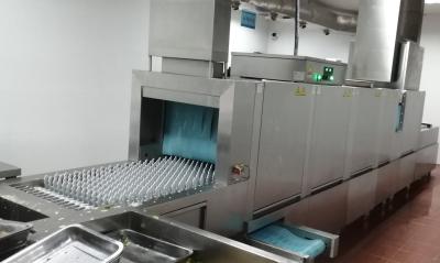 China Restaurant Washing Machine Commercial Conveyor Dishwasher For More Than 500 People for sale