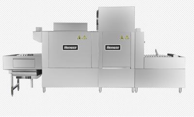中国 304 Stainless Steel Conveyor Commercial Dishwasher With Multiple Wash Cycles Safety Features 販売のため