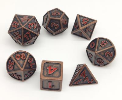 China Hand Engraved Painting Mini Dice Set , Multi Function Polyhedron Dice for sale