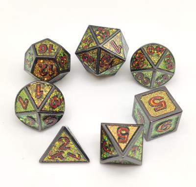 China Sharp Edge Luxury RPG Dice Set Portable For Dungeons And Dragons for sale