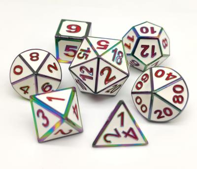 China Practical Sturdy Fancy Metal Dice Set Hand Engraved For Gifts for sale
