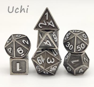 China Nontoxic Portable Black Polyhedral Dice , Wear Resistant Tiny D20 Dice for sale