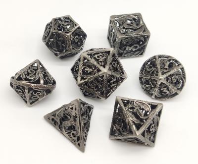 China Hand Polished Resin Polyhedral Dice 7 Piece Sets Sharp Edged for sale