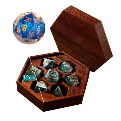 China Handcrafted Nontoxic Polyhedral Dice Set Wear Resistant Sharp Edged for sale