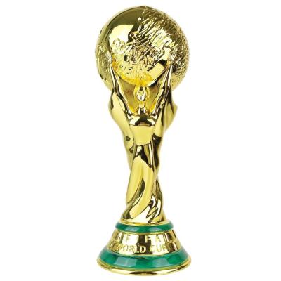 China Gold Plated Football Metal Trophy Cup Sturdy Golden Color Extra Large for sale