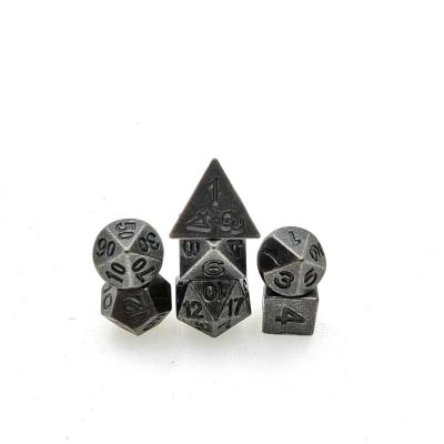 China Mini Metal Polyhedral Dice RPG Dice Set Playing Board Game for sale