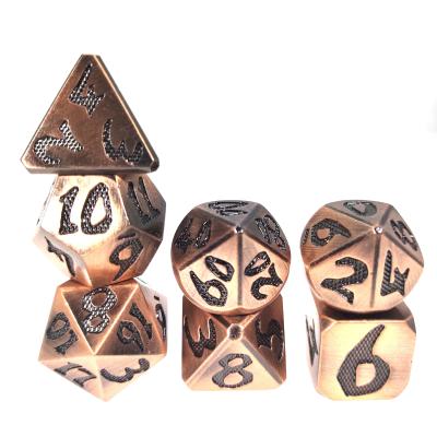 China Mini RPG Dice 7 Piece Dice Set Multifunctional Polyhedral Handcrafted Nontoxic à venda