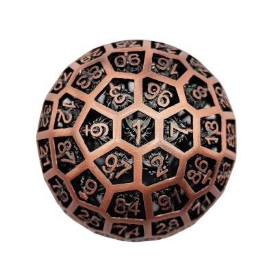 China Hollow 100 Metal Dice Coc Running Group Board Game Dnd Giant Big for sale