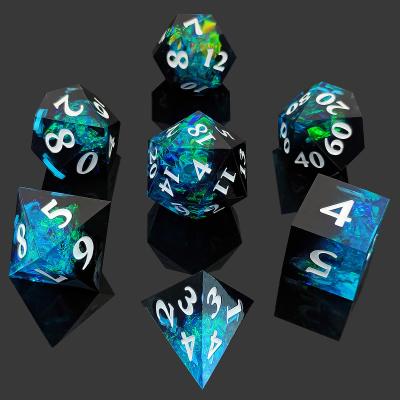 China Two -Color Custom DND RPG Dice Set D6 D20 7 Mold Polyhedron Set for sale