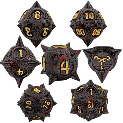 China Bloodstarial Meteor Metal Dice Set D8 RPG Dragon And Dungeon for sale