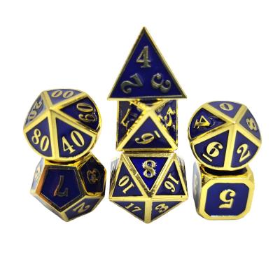 China DND RPG Mini Metal Dice Running Group Game  For Board Games Multi -Face for sale