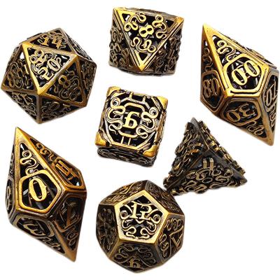 China Chongtian Snake Hollow Metal Dice Set Multi -Faceted Table Game #Dnd#Rpg#Coc à venda
