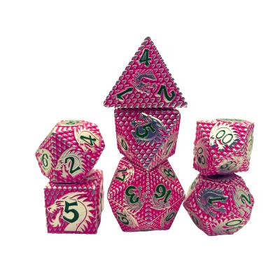 China Folk -Scales Metal Dice Multi -Noodle Board Game Set#Dnd#Rpg#Coc for sale