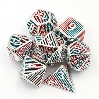 China Digital Metal RPG Dice Color Vertical Strip Dnd Coc Luxury style for sale