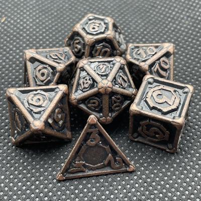 China Customized Metal Multi - Face Dice Dnd Rpg Coc Desktop Game Portable for sale