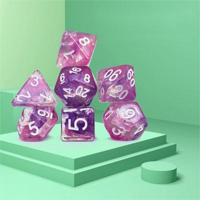 Китай Colorful pink purple starry sky Resin Boarding Dice Set  dnd dice продается