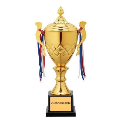 China Customized Metal Trophy Cup 32cm Hight Tear Resistant for sale
