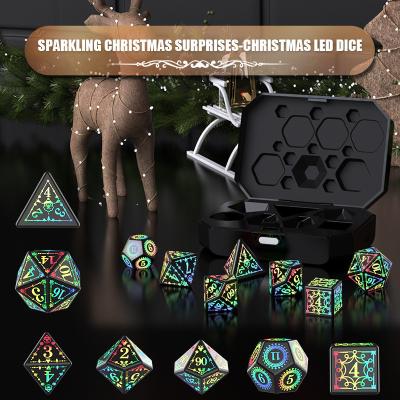 China Christmas Elements LED Rechargeable Game Dice Set Dragon And Dungeon for sale