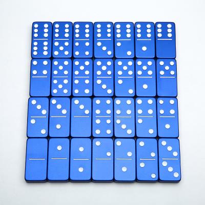 Κίνα Double 6 Six Metal Domino Set With 28 Giant Aluminum Alloy Domino Blocks Laser Printed Desktop Game“Pai Jiu” προς πώληση