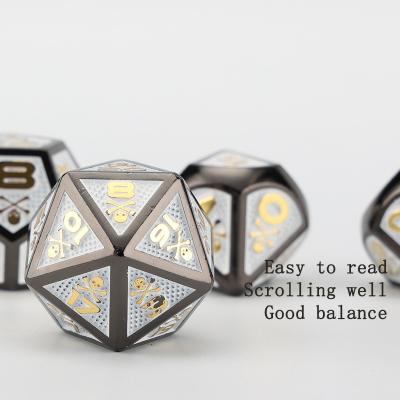 Κίνα 7 Skeleton Dice, Multi Faced Digital Color DND Board Game, Dragon and Dungeon προς πώληση