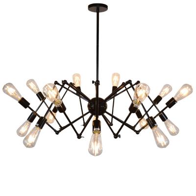 China Loft Indoor Light Spider Multi Head Industrial Chandelier Pendant Lamp for sale