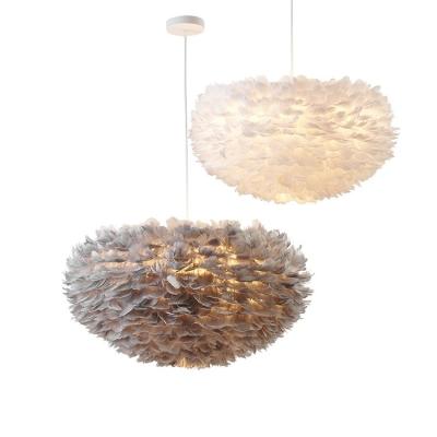 China Popular Product Indoor Home Shop Restaurant Decor Feather Lamp Pendant Light Lighting Living Packing Room for sale