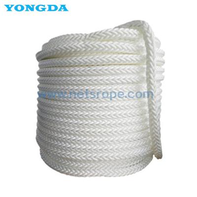 China Low Elongation 12-Strand Nylon Braided Ropes for sale