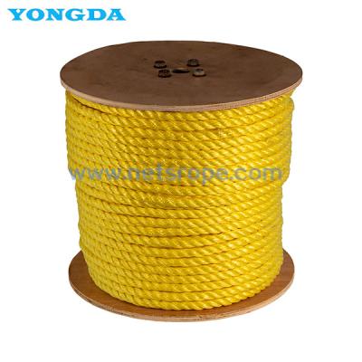 China 3-bundel Polypropyleen Marine Rope Polypropylene Braided Rope Te koop