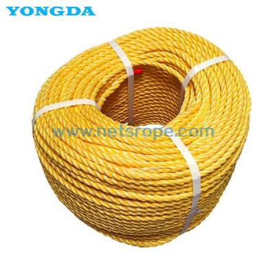 China 3 Strand Polypropylene Braided Ropes Monofilament Fibre 4mm Z Twist for sale