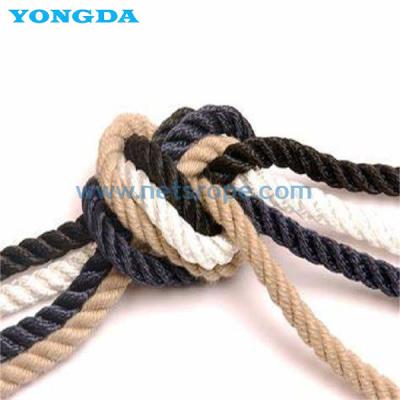 China Wear Resistance 3-Strand Polyester Rope for sale