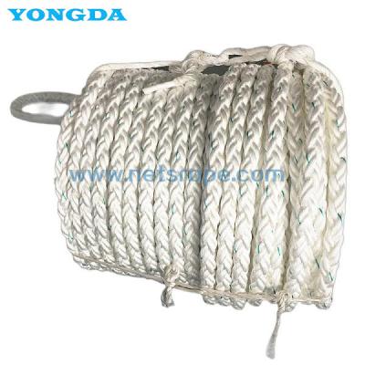 Chine Corde tressée de haute résistance de fibre de polyester et de polyoléfine d'ISO10556 8-Strand double à vendre