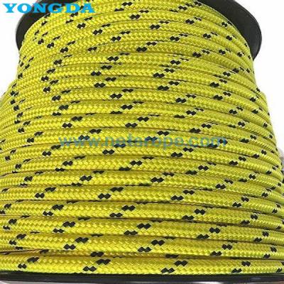 China Corda trançada de filamento de poliéster de alta tensão 48 mm 6 fios à venda