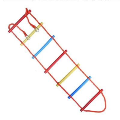 China Rainbow Plastic Step Kids Climbing Rope Ladder for sale