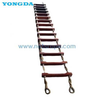 China Wooden Step Boarding Rope Ladder For Life Raft And Lifeboat for sale