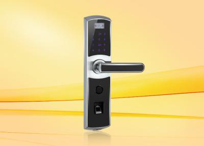 China Cerradura de puerta segura del analizador de la huella dactilar de la alarma de la baja tensión con el telclado numérico del tacto en venta