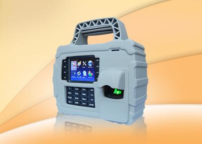China Waterproof  3.5 TFT fingerprint staff time attendance system with GPRS  WIFI , Built In Battery for sale