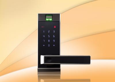 China 54MM einzelne Klinken-biometrischer Fingerabdruck-Eingangstür-Verschluss mit Sprachaufforderung zu verkaufen