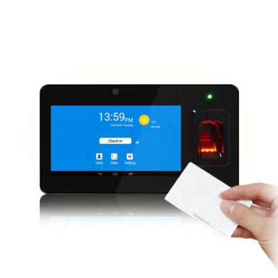 China 4 Core CPU 7-Inch SMS Function Fingerprint Time Attendance System for sale