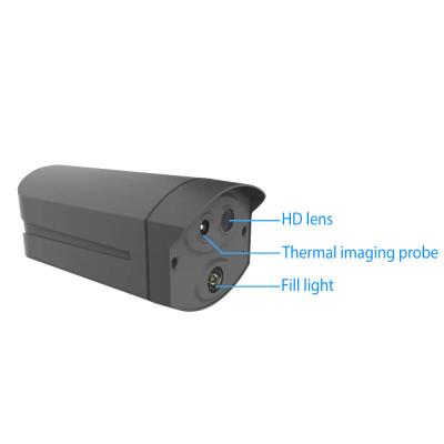 China Binocular Bullet  2MP Thermal Temperature Camera Scanner For Fever Detection for sale