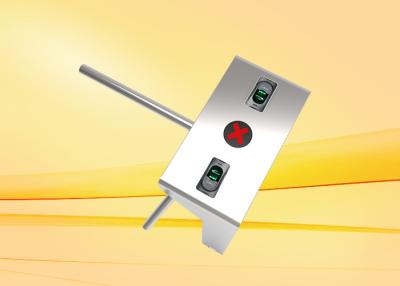 China Intelligent stainless steel  vertical tripod turnstile half height with fingerprint + RFID reader for sale