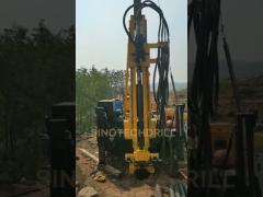 Crawler mounted drill rig at mine site