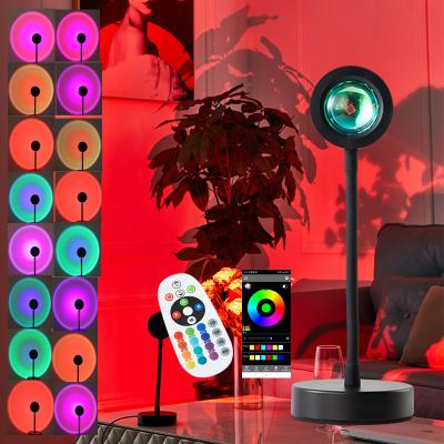 China Led Atmosphere Halo Light Romantic Rainbow Sunset Projector Light Robot Night Light LED Projection Lamp Sunset Lamp For for sale