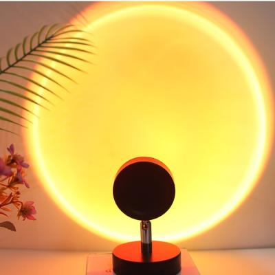 China Sunset Lamp Led Projector Light 16 colors Modern Lamp RGB Night Light for Bedroom Rainbow Sunset Projection Floor Lamp for sale