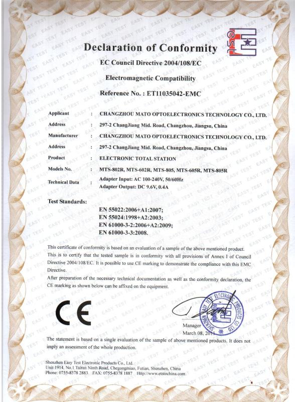 CE - Shanghai Magcach Technology Co.Ltd